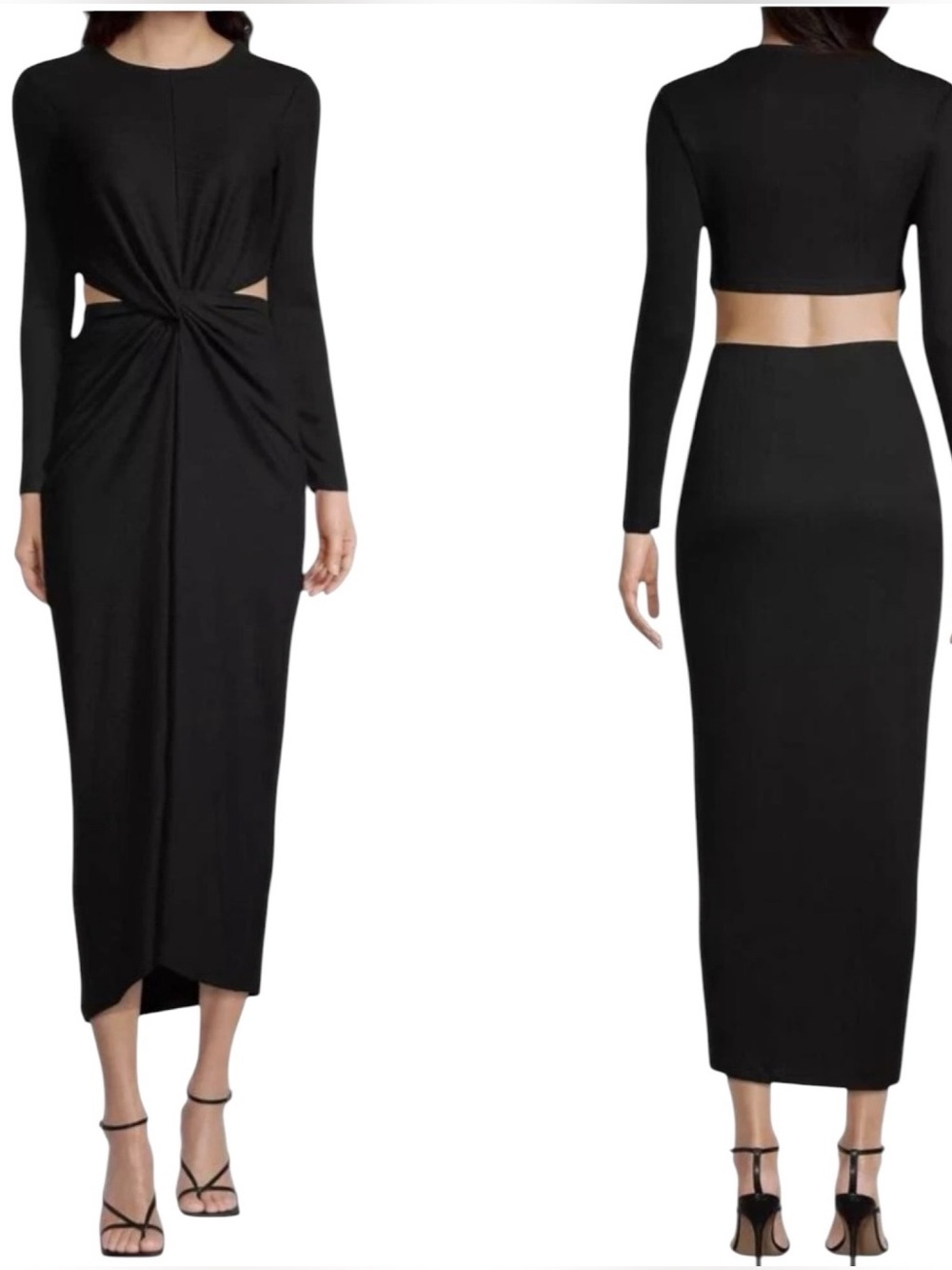 Significant Other Odelia Twisted Cut-Out Ribbed Maxi Dress